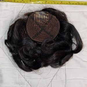 Vintage 1960s REAL HAIR! Voluminous Top Hair Extension Curl at ends